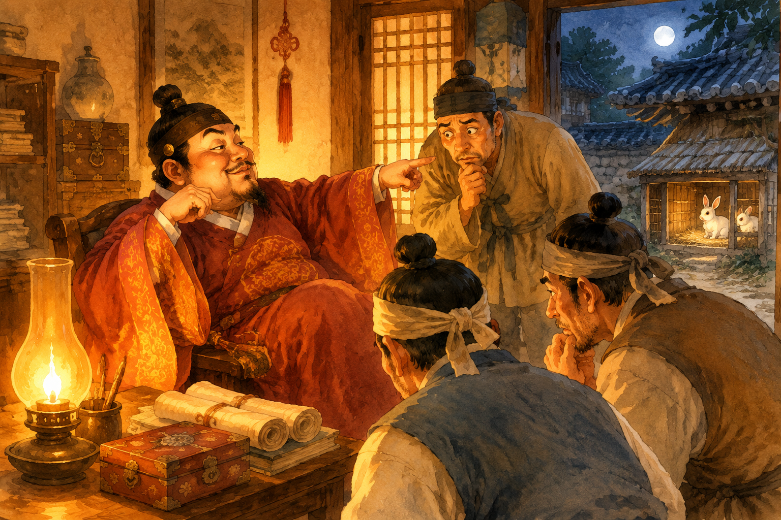 욕심 많은 부자의 계략